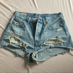 Levi’s 501 Distressed Denim Shorts